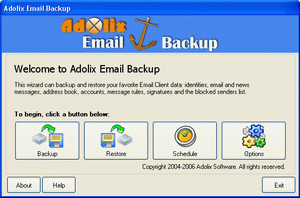 Adolix Email Backup screen shot