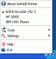 Default Printer - Select your default printer.