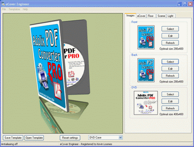 Screenshot of eCover Engineer