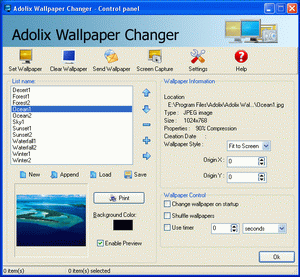 Screenshot of Adolix Wallpaper Changer 2.1